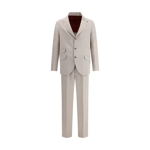 Suits > Suit Sets > Single Breasted Suits - - Brunello Cucinelli - Modalova