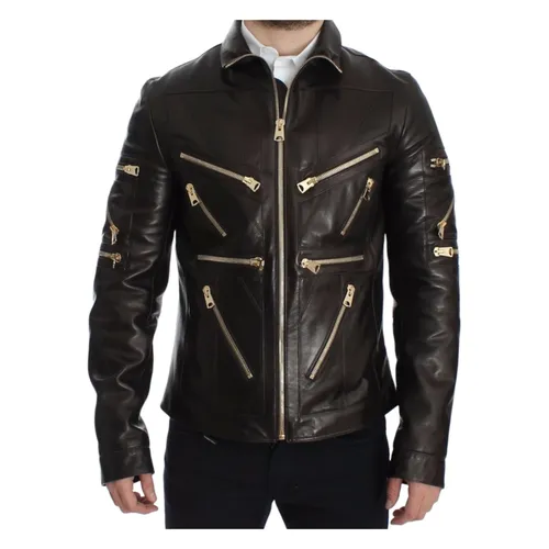 Jackets > Leather Jackets - - Dolce & Gabbana - Modalova