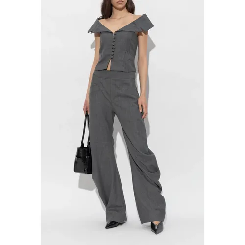 Trousers > Wide Trousers - - Ganni - Modalova
