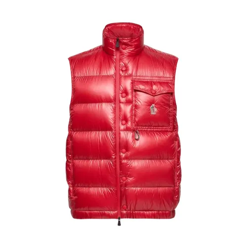 Moncler - Jackets > Vests - Red - Moncler - Modalova