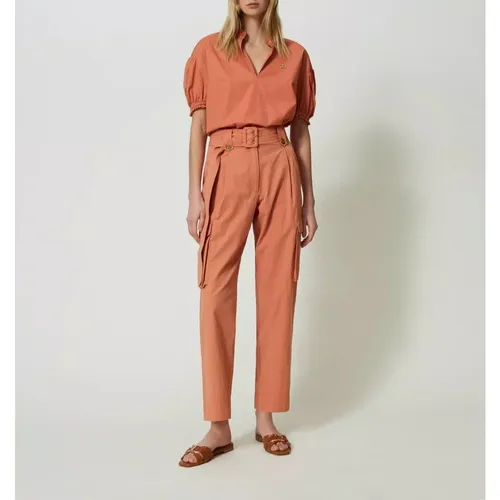 Trousers > Wide Trousers - - Twinset - Modalova