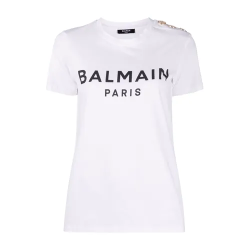 Balmain - Tops > T-Shirts - White - Balmain - Modalova