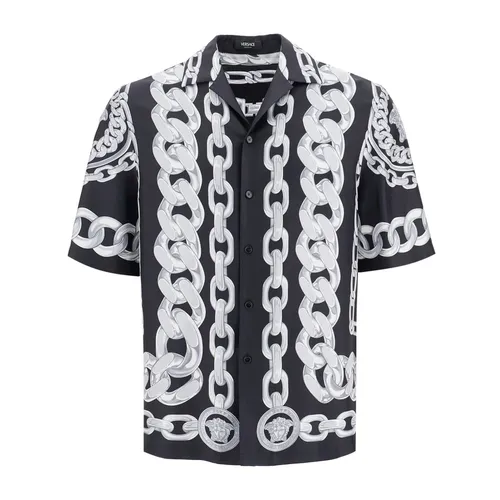 Shirts > Short Sleeve Shirts - - Versace - Modalova