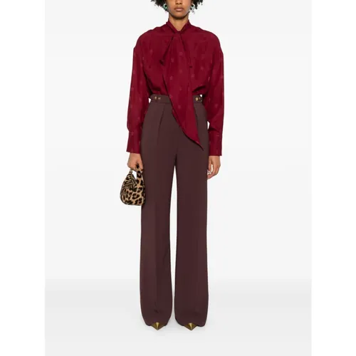 Trousers > Wide Trousers - - Elisabetta Franchi - Modalova