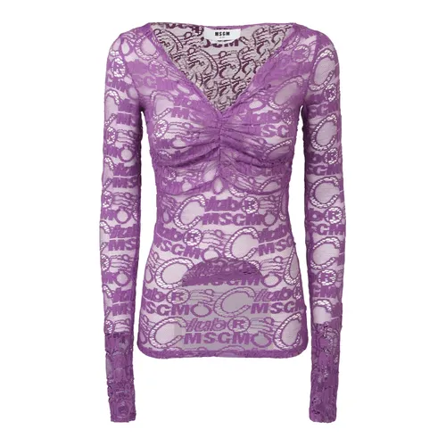 Knitwear > V-neck Knitwear - - Msgm - Modalova