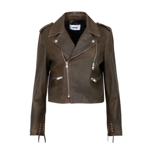 Jackets > Leather Jackets - - Mauro Grifoni - Modalova