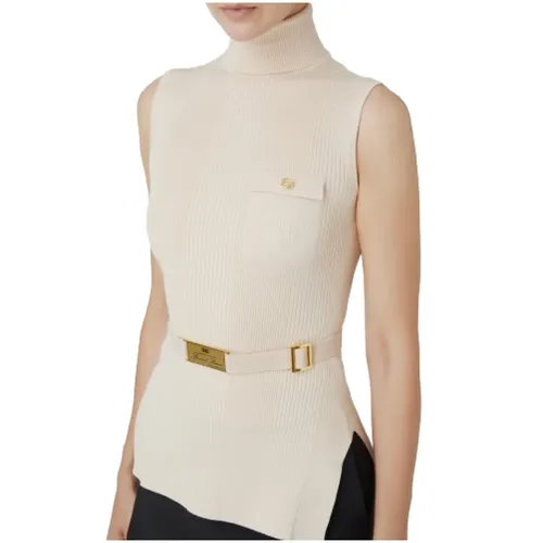 Tops > Sleeveless Tops - - Elisabetta Franchi - Modalova