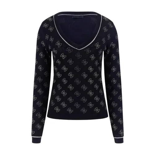 Knitwear > V-neck Knitwear - - Guess - Modalova