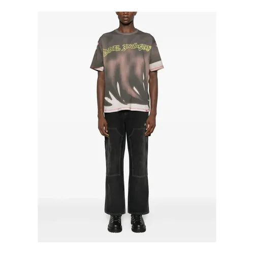 Diesel - Tops > T-Shirts - Brown - Diesel - Modalova