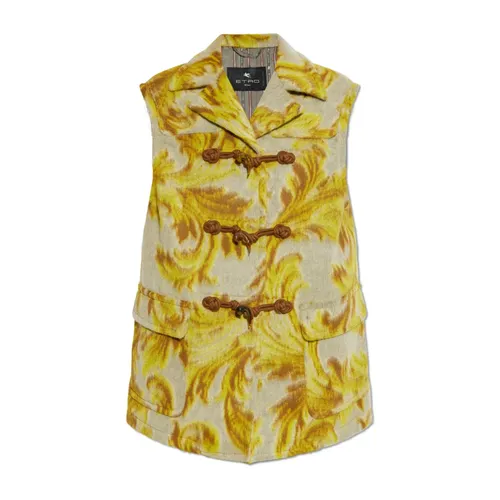 Etro - Jackets > Vests - Yellow - Etro - Modalova