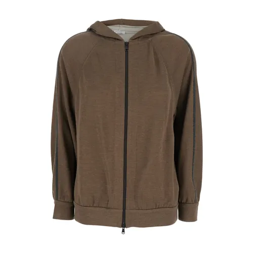 Sweatshirts & Hoodies > Zip-throughs - - Brunello Cucinelli - Modalova