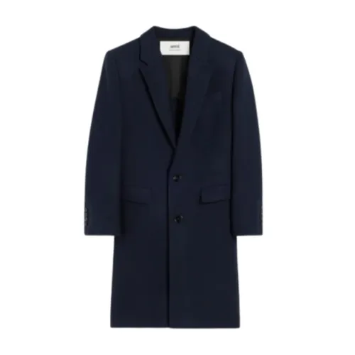 Coats > Single-Breasted Coats - - Ami Paris - Modalova