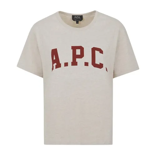 A.p.c. - Tops > T-Shirts - Beige - A.p.c. - Modalova
