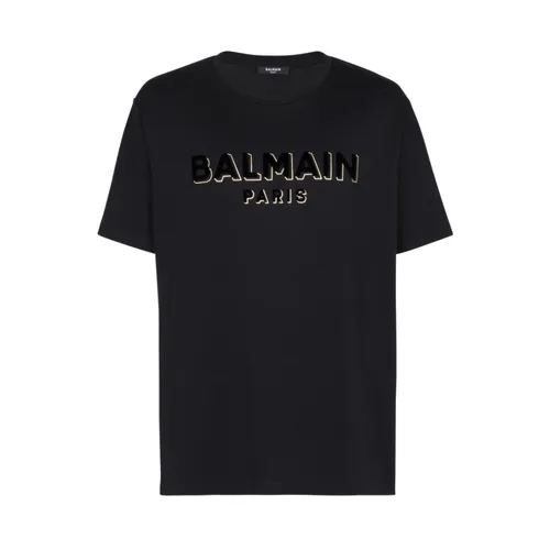 Balmain - Tops > T-Shirts - Black - Balmain - Modalova