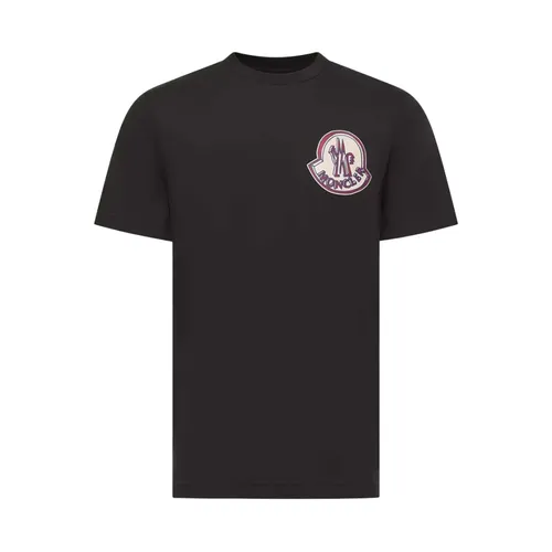 Moncler - Tops > T-Shirts - Black - Moncler - Modalova