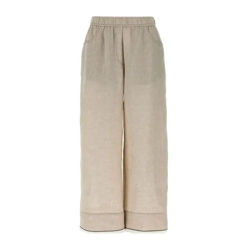 Trousers > Straight Trousers - - Brunello Cucinelli - Modalova