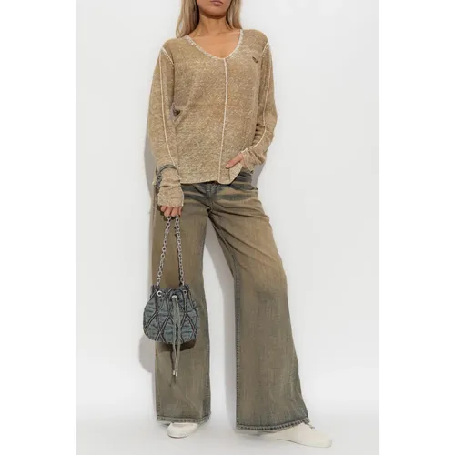 Knitwear > V-neck Knitwear - - Diesel - Modalova