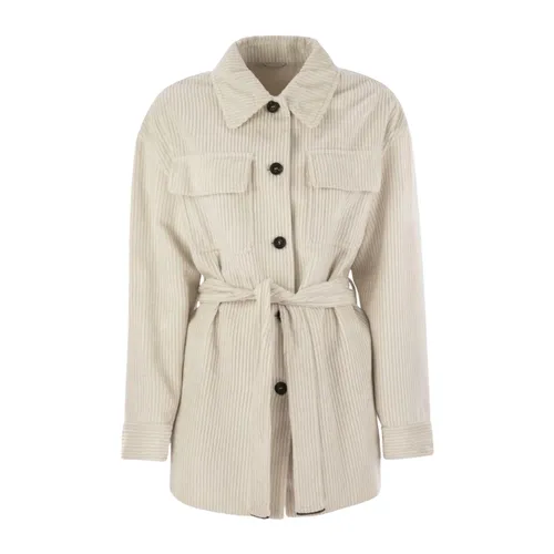 Coats > Belted Coats - - Brunello Cucinelli - Modalova