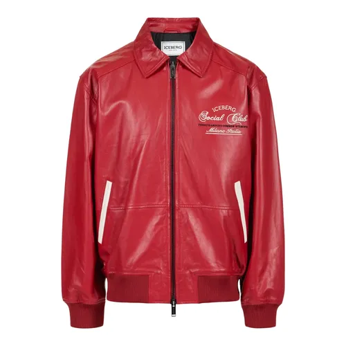 Jackets > Leather Jackets - - Iceberg - Modalova