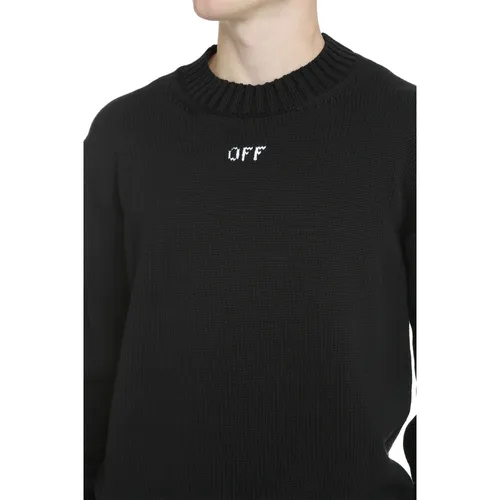 Knitwear > Round-neck Knitwear - - Off White - Modalova