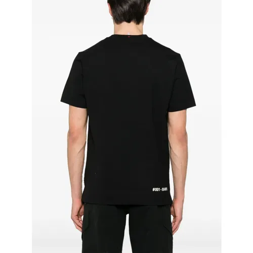 Moncler - Tops > T-Shirts - Black - Moncler - Modalova