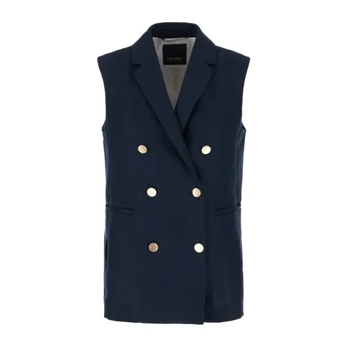 Max Mara - Jackets > Vests - Blue - Max Mara - Modalova