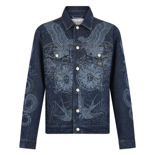 Jackets > Denim Jackets - - Philipp Plein - Modalova