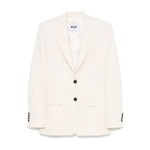Msgm - Jackets > Blazers - White - Msgm - Modalova