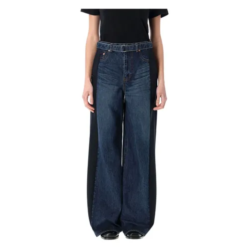 Sacai - Jeans > Wide Jeans - Blue - Sacai - Modalova