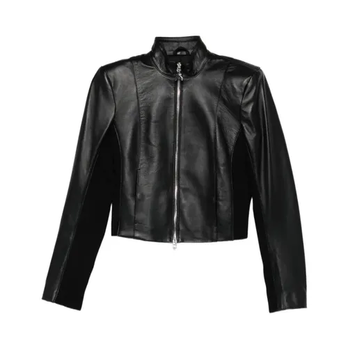 Jackets > Leather Jackets - - Patrizia Pepe - Modalova