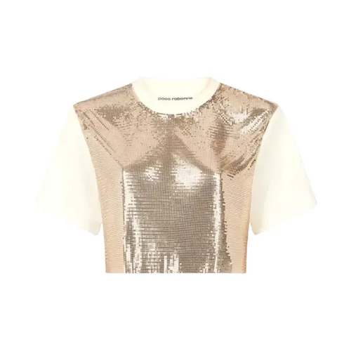 Rabanne - Tops > T-Shirts - Beige - Rabanne - Modalova
