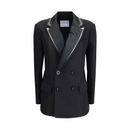 Sacai - Jackets > Blazers - Black - Sacai - Modalova