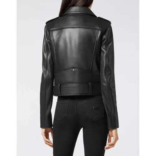 Jackets > Leather Jackets - - Philipp Plein - Modalova