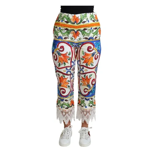 Trousers > Cropped Trousers - - Dolce & Gabbana - Modalova
