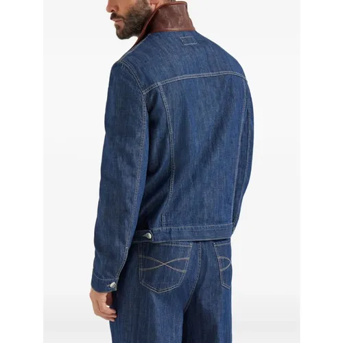 Jackets > Denim Jackets - - Brunello Cucinelli - Modalova