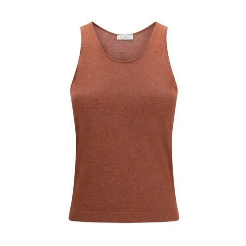 Tops > Sleeveless Tops - - Brunello Cucinelli - Modalova