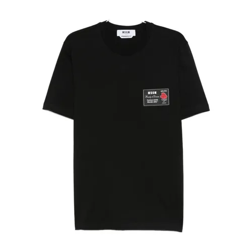 Msgm - Tops > T-Shirts - Black - Msgm - Modalova