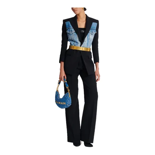 Trousers > Straight Trousers - - Balmain - Modalova