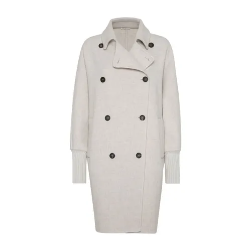 Coats > Double-Breasted Coats - - Brunello Cucinelli - Modalova
