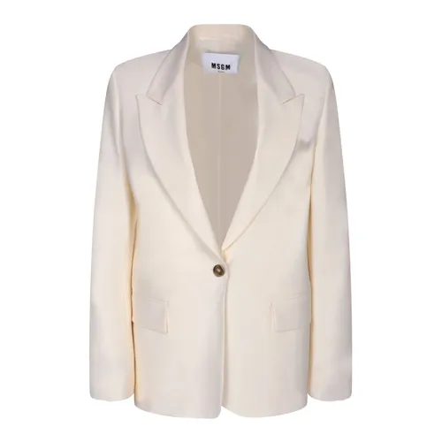 Msgm - Jackets > Blazers - Beige - Msgm - Modalova
