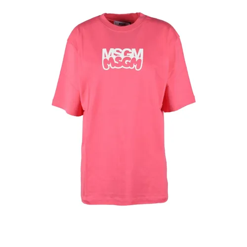 Msgm - Tops > T-Shirts - Pink - Msgm - Modalova