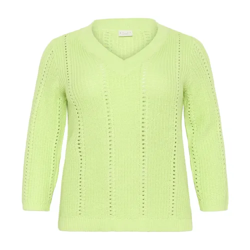 Knitwear > V-neck Knitwear - - Kaffe Curve - Modalova