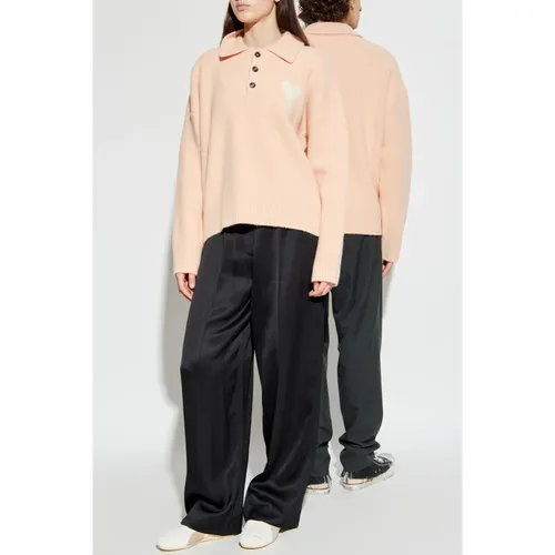 Knitwear > V-neck Knitwear - - Ami Paris - Modalova