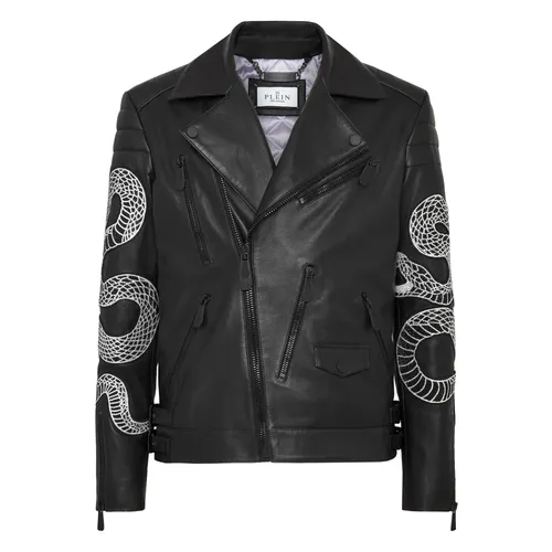 Jackets > Leather Jackets - - Philipp Plein - Modalova