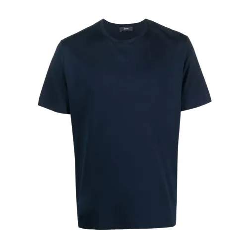 Herno - Tops > T-Shirts - Blue - Herno - Modalova