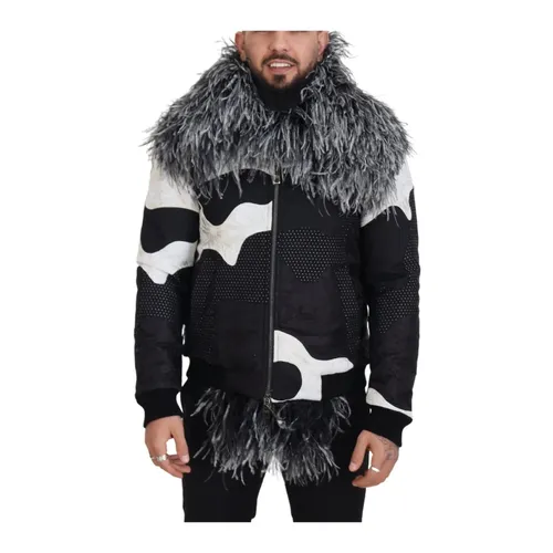 Jackets > Faux Fur & Shearling Jackets - - Dolce & Gabbana - Modalova