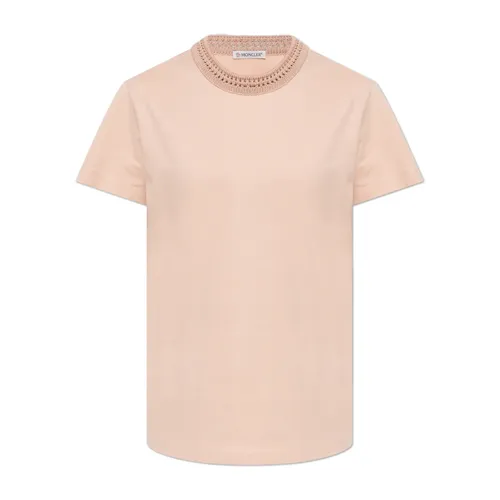 Moncler - Tops > T-Shirts - Pink - Moncler - Modalova