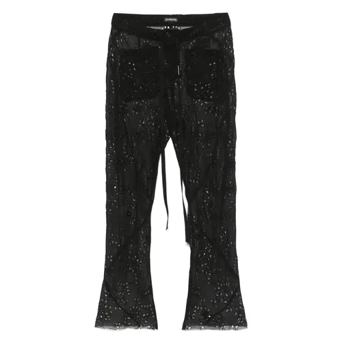 Trousers > Cropped Trousers - - Ann Demeulemeester - Modalova