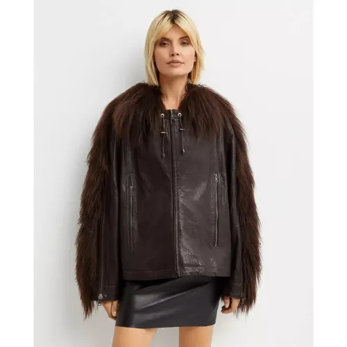Jackets > Leather Jackets - - Manokhi - Modalova