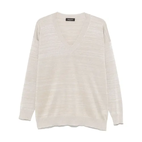 Knitwear > V-neck Knitwear - - Fabiana Filippi - Modalova